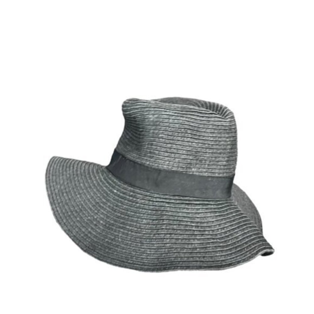 Forever 21 Black Wide Brim Sun Hat Bow Floppy Brim Beach Pool Travel Vacation - Picture 3 of 10
